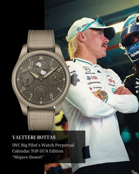 Valtteri Bottas – IWC Big Pilots Perpetual Calendar Top Gun Edition Mojave Desert