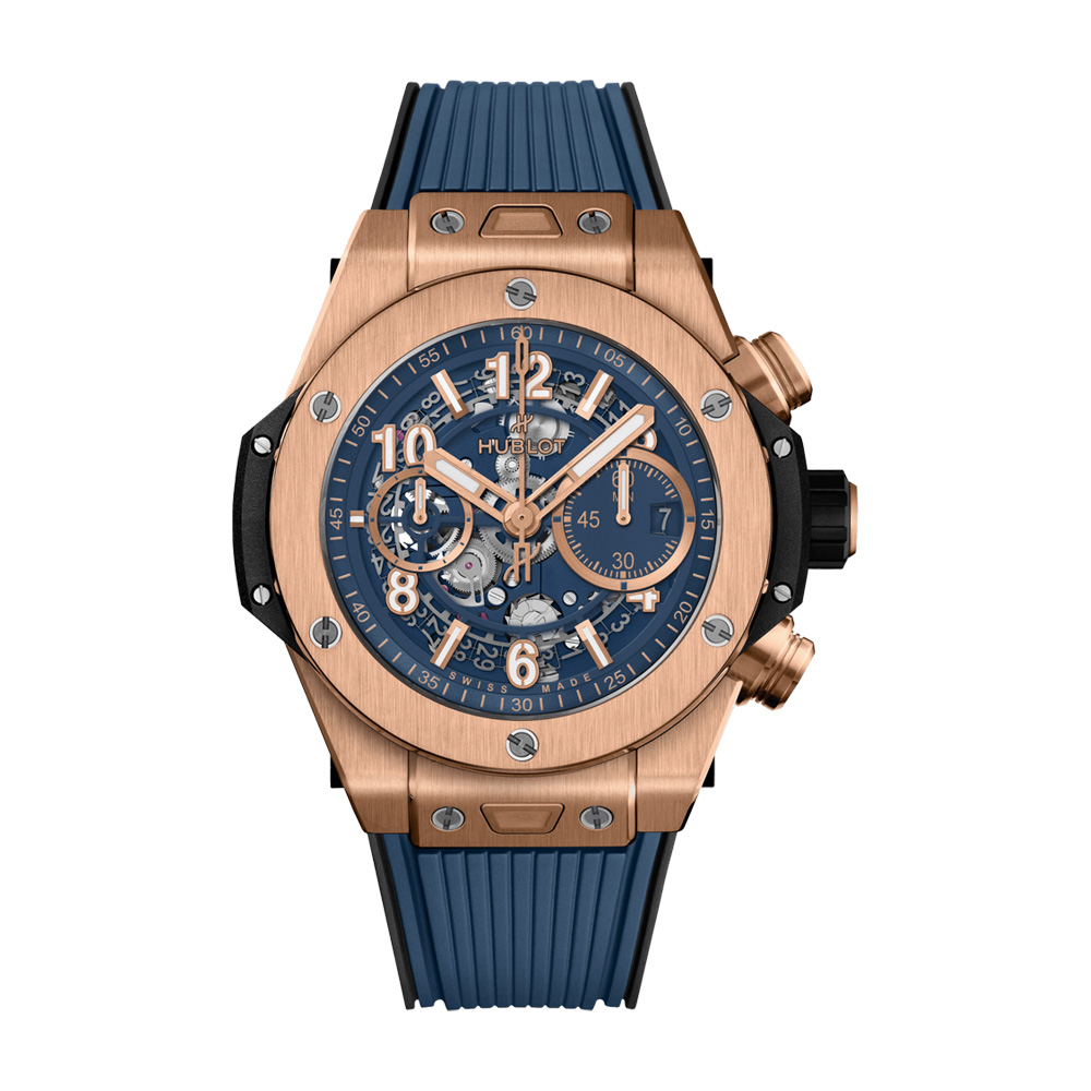 Big Bang unico king gold blue 44 mm soldier shot 1