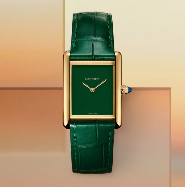 Cartier Tank Louis Cartier Green and Red Lacquered Dials Hand Wound