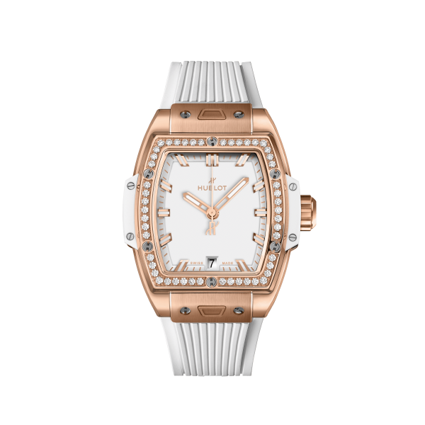 white spirit of big bang king gold white diamonds 39 mm soldier shot